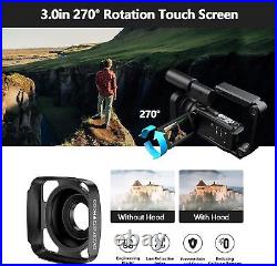 5K Video Camera 16x 56MP Camcorder WiFi IR Night Vision Vlogging Camera Kit