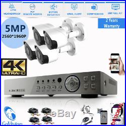 5MP 4K 1960P 1080P CCTV HD NightVision Outdoor DVR Home Security System Kit +1TB