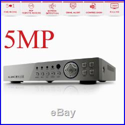 5MP 4K 1960P ULTRA HD CCTV Night Vision Outdoor 4CH DVR Home Security System Kit