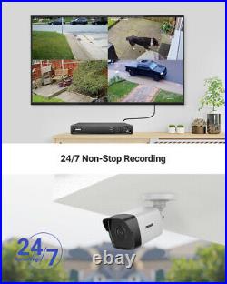 5MP ANNKE 8CH POE CCTV Camera System Home Security Kit 8MP NVR Night Vision Kit