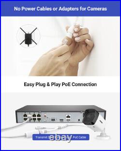 5MP ANNKE POE CCTV Camera System 8MP 8CH NVR Night Vision Outdoor Security Kit