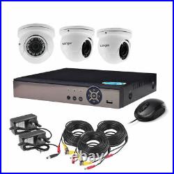 5MP CCTV Camera System Kit HD 4CH DVR Home Outdoor Security with Hard Drive UK
