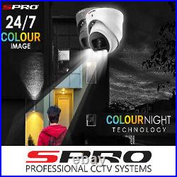 5MP CCTV System 4CH 8CH DVR Colour Night Audio Mic Camera HDMI Kit UK Trade SPRO