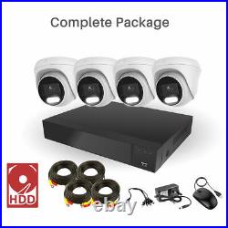 5MP Colour Night Vision CCTV Camera System 3K With Audio Outdoor Home Security