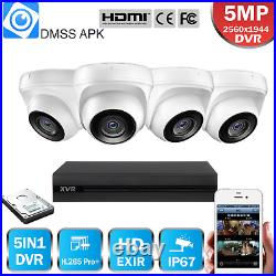 5MP Security CCTV SYSTEM CAMERA FULL HD KIT Waterproof OUTDOOR Night vision 5in1