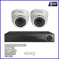 5MP Ultra HD CASPERi Security Cameras System Kit Outdoor 30M 3.6MM Night Vision