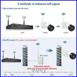 5MP Wireless CCTV Security Camera System Outdoor Home Wifi Surveillance 1TB Kit