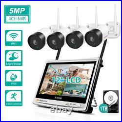 5MP Wireless CCTV Security IP Camera System Outdoor Home Wifi Monitor 1TB Kit UK