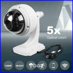 5X ZOOM 4 in 1 Outdoor HD 1080P PTZ Camera Dome Home Security IR Cam Kit IP66