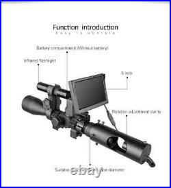 5 Infrared Night Vision Scope Monocular Hunting Sight IR 850nm Camera Monitor