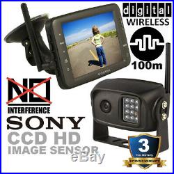 5 Monitor Digital Wireless Reversing Sony IR CCD Camera For Caravan Truck Kit