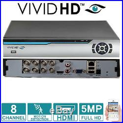 5mp Cctv System 4ch 8ch Hdmi Dvr VIVID Hd Cctv Camera Outdoor Night Vision Kit