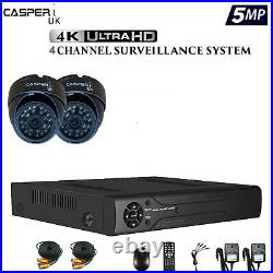 5mp Grey Camera Kit 4ch 5mp Cctv Home Security System Uhd Dvr Hd Outdoor