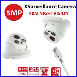 5mp Security System Poe 8ch 4ch 4k Uhd Cctv Nvr Ip 40m Night Vision Camera Kit
