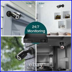6IN1 8CH 1080N 5MP-Lite DVR 3000TVL Outdoor Camera CCTV Security System Kit IP66