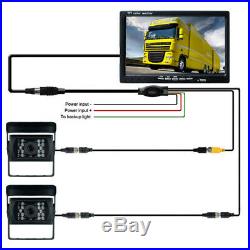 7 HD Car Monitor Dual Reverse Camera Kit for Caravan Truck Bus Rear View System
