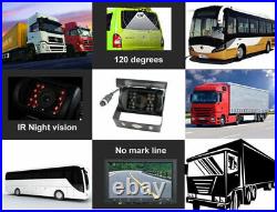 7'' HD Monitor Dual Backup Camera Kit Night Vision For Truck RVs Caravan Trailer