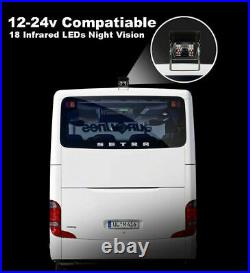 7'' HD Monitor Dual Backup Camera Kit Night Vision For Truck RVs Caravan Trailer