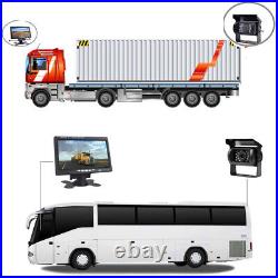 7 IPS Monitor Bus Caravan Truck Dual Rear View Night Vision Backup Camera Kit