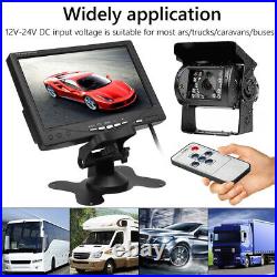 7 IPS Trailer Bus Caravan Truck Monitor 2x Night Vision HD Reversing Camera Kit