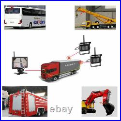 7 Monitor 2x Wireless Rear View Reverse Camera Kit for Lorry Truck Van Bus RVs