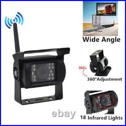 7 Monitor 2x Wireless Rear View Reverse Camera Kit for Lorry Truck Van Bus RVs