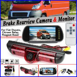 7 Monitor + Car Rear Brake Light Reversing Camera For Fiat Ducat