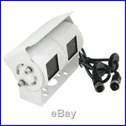 7 Quad Mirror Monitor + Reversing Camera-White Sony 700TVL CCD Twin Lens Kit