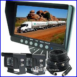 7 Rear View Reverse Reversing Camera Safety System Kit For Truck Tractor Rv