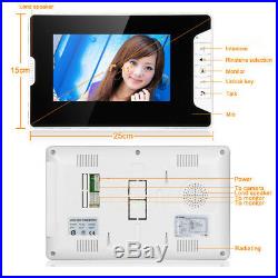 7 TFT/LCD Video Door Phone Doorbell Intercom Kit Night Vision Camera +2 Monitor