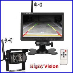 7 Wireless Backup Rear View Camera Night Vision System Monitor Kit For RV Truck