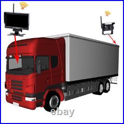 7 Wireless Car Monitor IR Night Vision Backup Camera Rearview Kit Truck Bus RVs