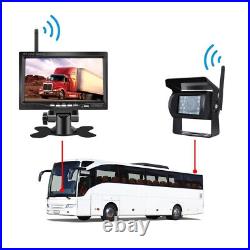 7 Wireless Car Monitor IR Night Vision Backup Camera Rearview Kit Truck Bus RVs