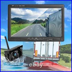 7 Wireless Rear View Monitor Caravan Bus Truck Night Vision Backup Camera Kit