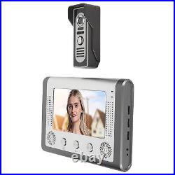 7in Video Intercom Door Phone Doorbell Kit Monitoring Unlock IR Night Vision
