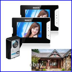 7inch Video Door Intercom Doorbell Intercom Kit Night Vision 1-Camera 2-Monitor