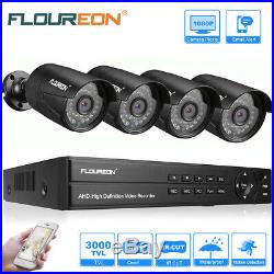 8CH 1080N AHD HDMI DVR 4PCS 3000TVL Outdoor CCTV Home Security Camera System Kit