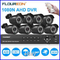 8CH 1080N DVR 3000TVL CCTV Surveillance Security Camera Night Vision System Kit
