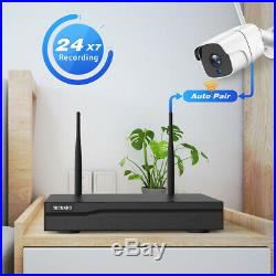 8CH 1080P Wireless CCTV System Camera WiFi Security NVR 4pcs Kits Night Vision