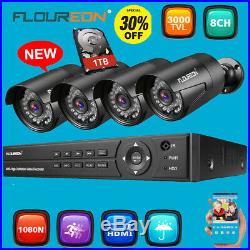 8CH/4CH 1080N 1080P DVR 1080P Outdoor Security Camera CCTV System Kit 1TB HDD