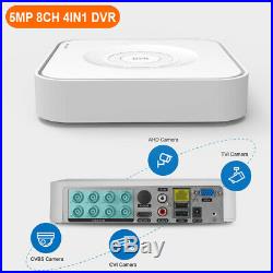 8CH 4IN1 5MP AHD DVR Outdoor 3000TVL 1080P Camera Home CCTV Security System Kit