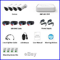 8CH 4IN1 5MP AHD DVR Outdoor 3000TVL 1080P Camera Home CCTV Security System Kit
