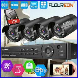 8CH 5IN1 1080N AHD HDIM DVR 3000TVL Outdoor Camera Security System Kits 1TB HDD