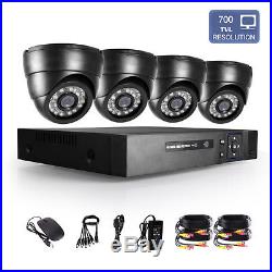8CH CCTV DVR NVR 4 Indoor 24IR Night Vision HD 700TVL Home Security Camera Kit