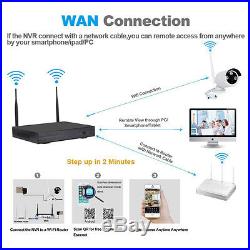 8CH CCTV Wireless Kit 1080P Wifi NVR Security System 2MP IP Cameras Night Vision