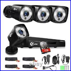 8CH DVR Recorder+4 Outdoor Color Night Vision Camera+1TB Hard Drive Security Kit