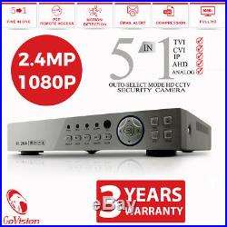 8CH Full HD CCTV 1080P 2.4MP Night Vision DVR Home Security System Outdoor Kit