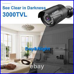 8CH HDMI 1080P DVR 4x 3000TVL Outdoor Security Camera CCTV System 1TB HDD Kit