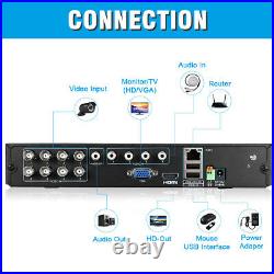 8CH HDMI 1080P DVR 4x 3000TVL Outdoor Security Camera CCTV System 1TB HDD Kit