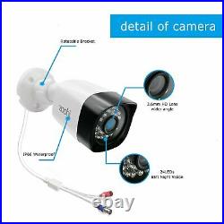 8CH HDMI DVR 1080P Night Vision Outdoor CCTV Security Camera System IR Night Kit